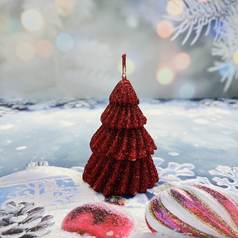 Regalo de navidad árbol de navidad velas en polvo de oro decoración de aromaterapia regalo de nochebuena acompañante regalo de mano regalo de navidad velas perfumadas velas de torta velas de cera perfumada cera de té perfumada velas de cera de soja perfumada details Picture