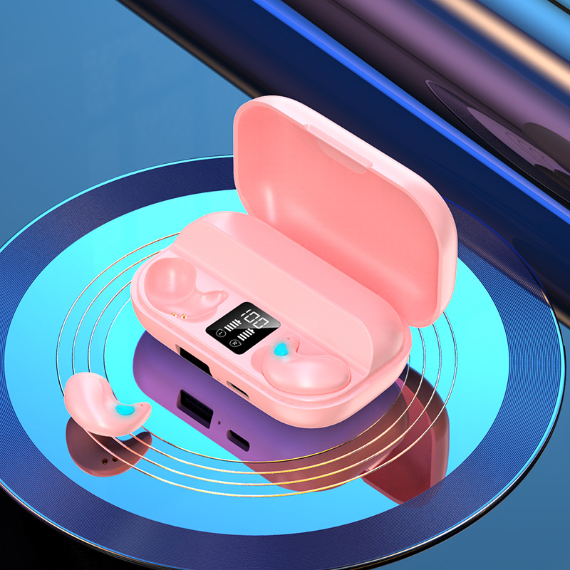 Private mold bestseller X57 Bluetooth headphones for bone conduction sleep, digital display mini noise-cancelling factory wholesale Item Picture