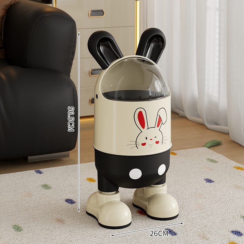 J01-7007-1-2 Creative cartoon flip can high appearance level garbage kitchen living room trumpet multi-functional Application Scenario
