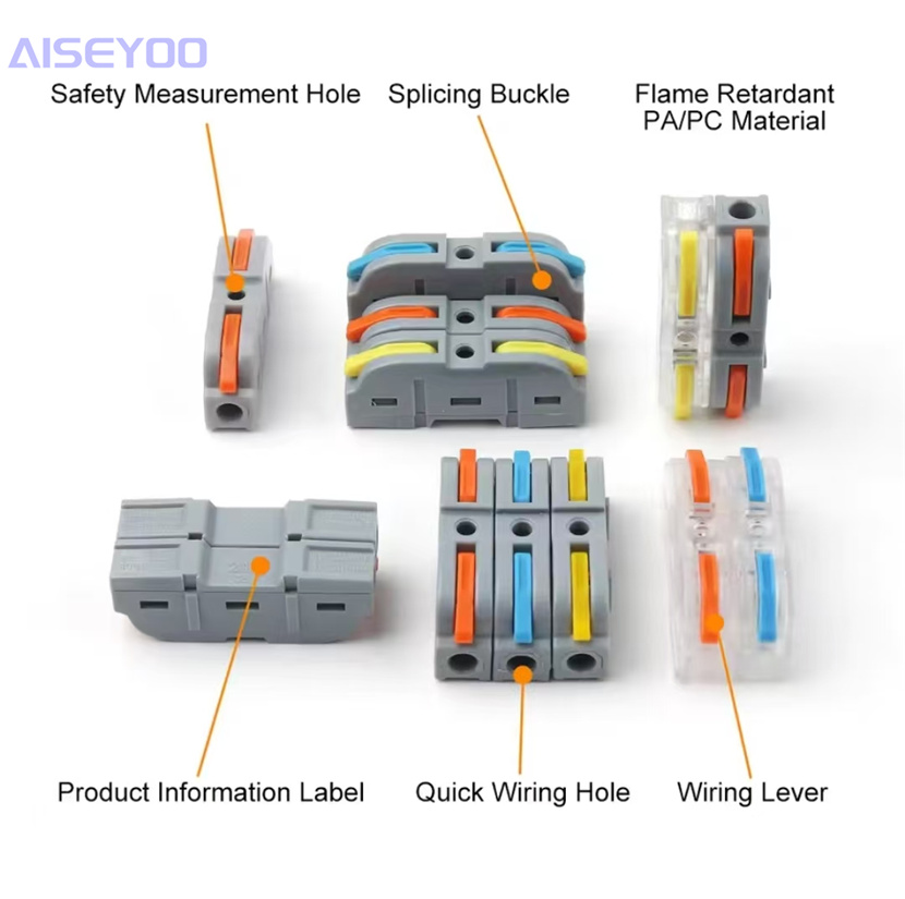 LT-211 Quick terminal block kit, freely spliced one-in-one-out multi-functional pair connector, flexible and hard wire quick connector terminal block Specification image