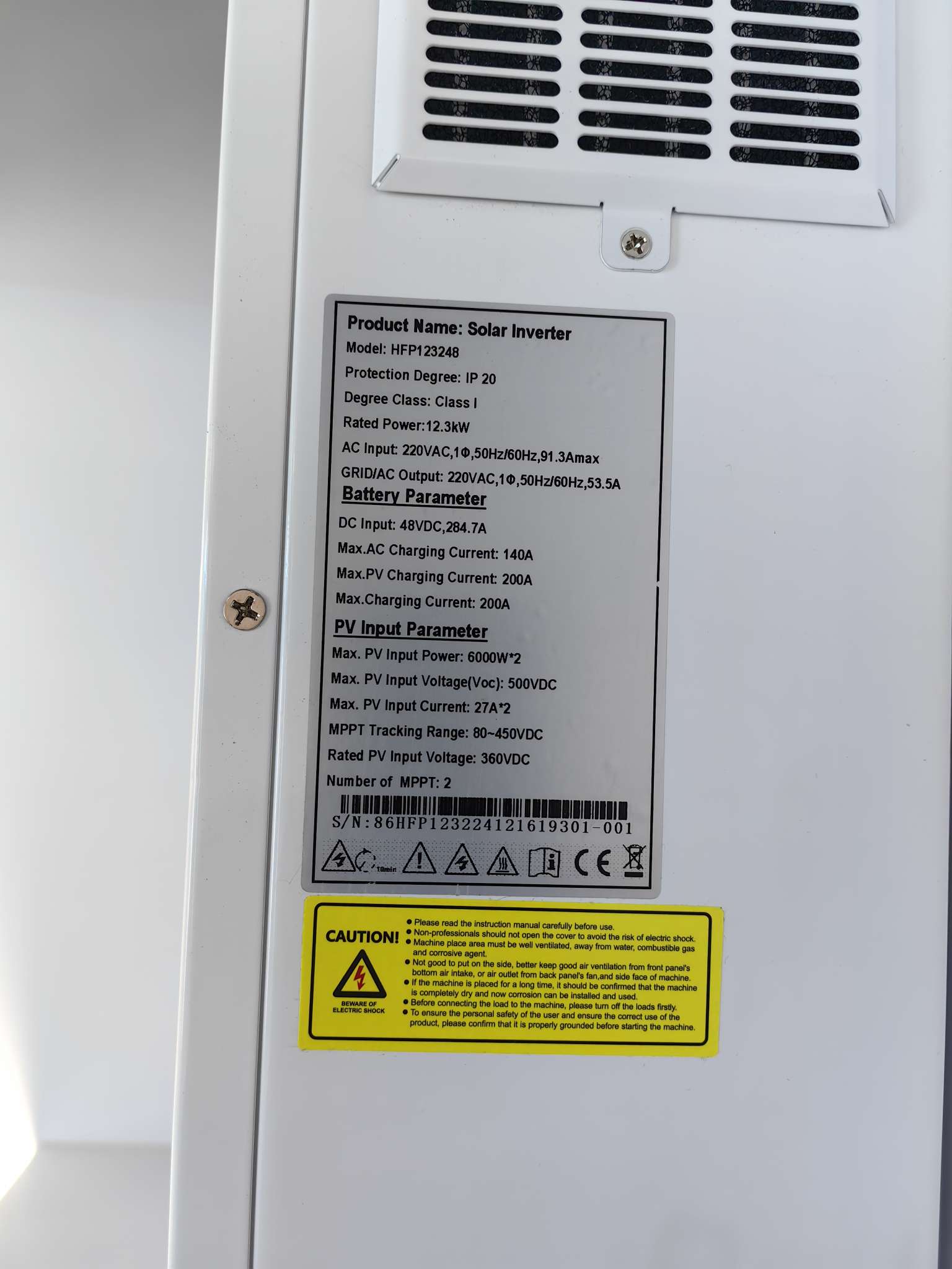 光伏混合逆变器12.3kw 48v (Solar hybrid inverter 12.3kw 48v)详情图2