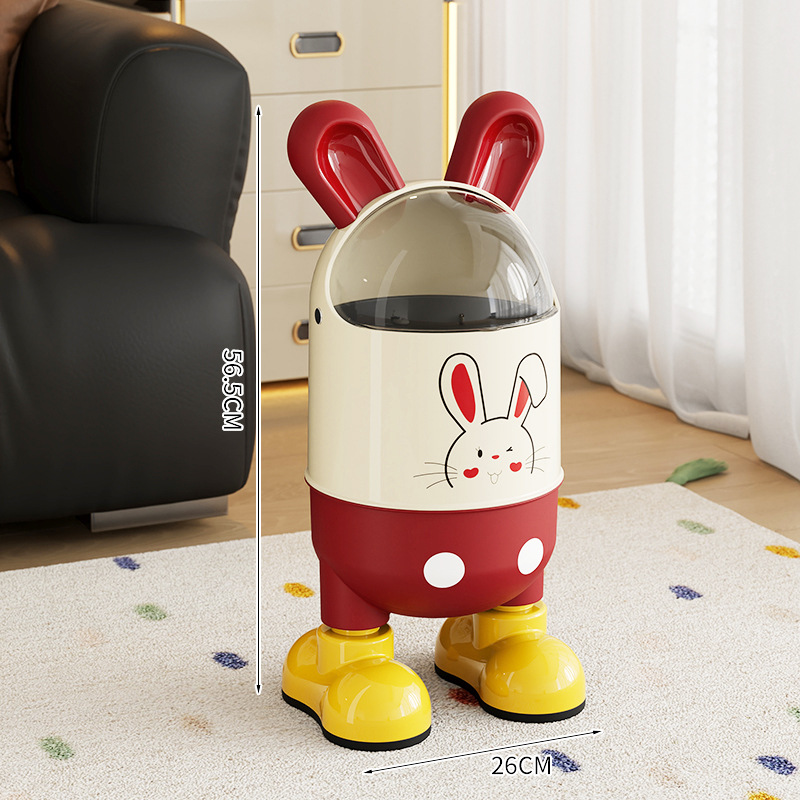 J01-7007-1-2 Creative cartoon flip can high appearance level garbage kitchen living room trumpet multi-functional Item Picture