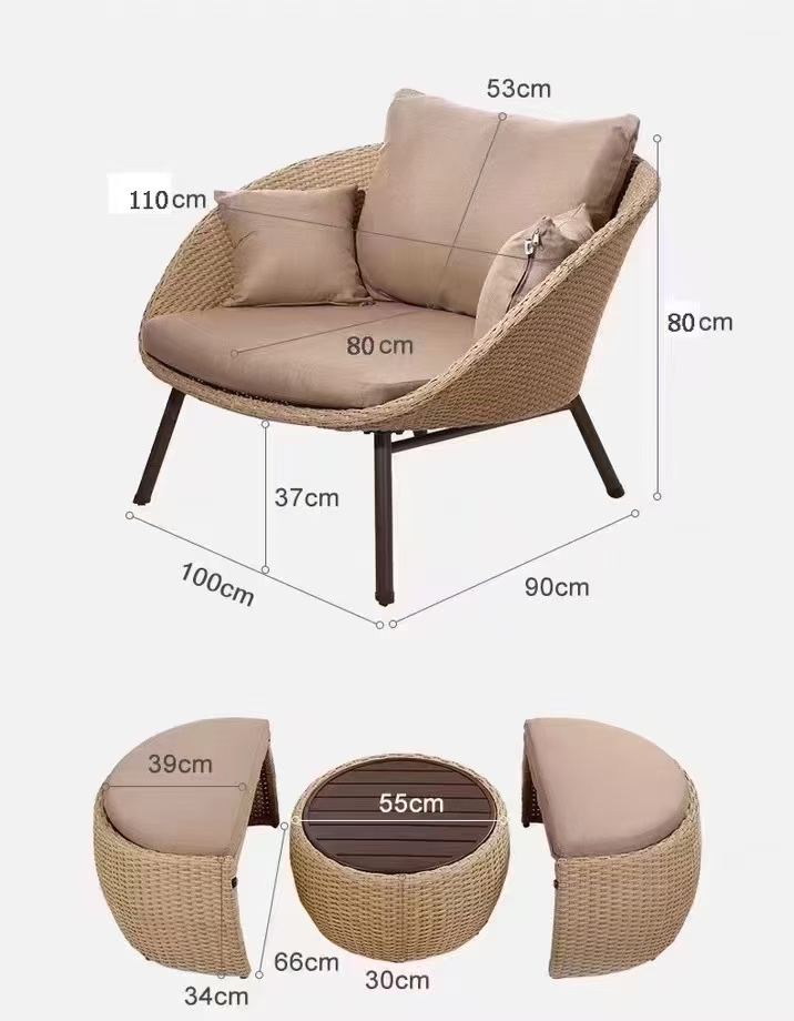 JHA-10173 Outdoor Leisure Furniture/Outdoor sofa Specification image