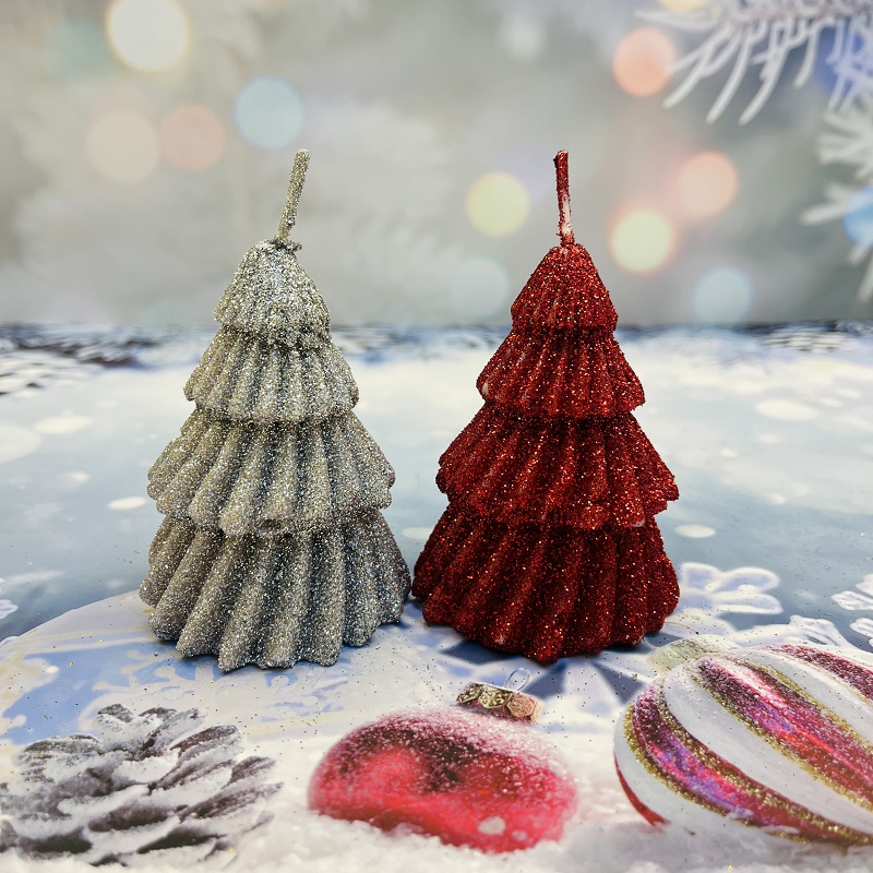 Regalo de navidad árbol de navidad velas en polvo de oro decoración de aromaterapia regalo de nochebuena acompañante regalo de mano regalo de navidad velas perfumadas velas de torta velas de cera perfumada cera de té perfumada velas de cera de soja perfumada Application Scenario