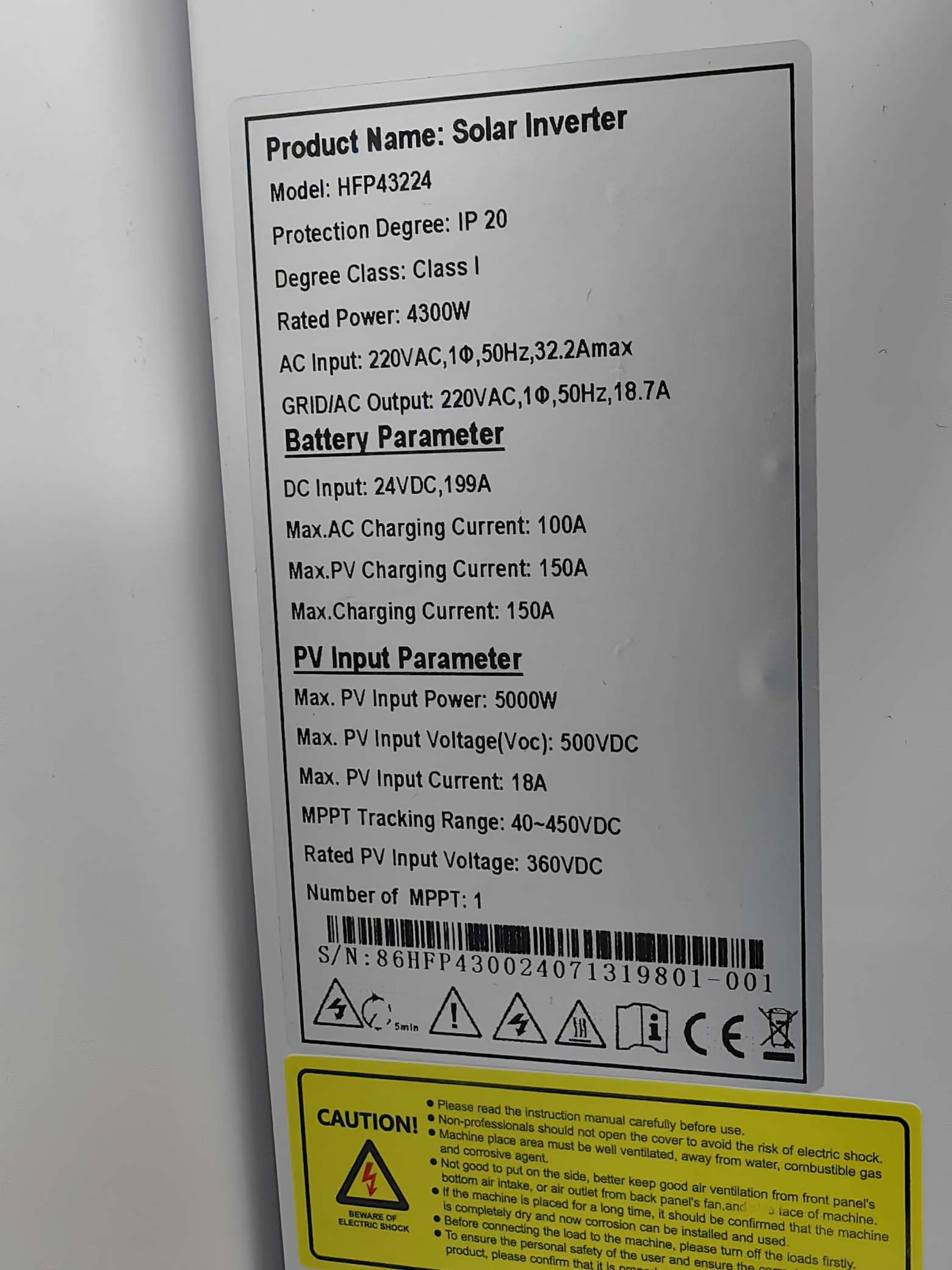 4.3kw 24v off-grid and grid-connected inverter (Solar hybrid inverter 4.3kw 24v) detail image 2