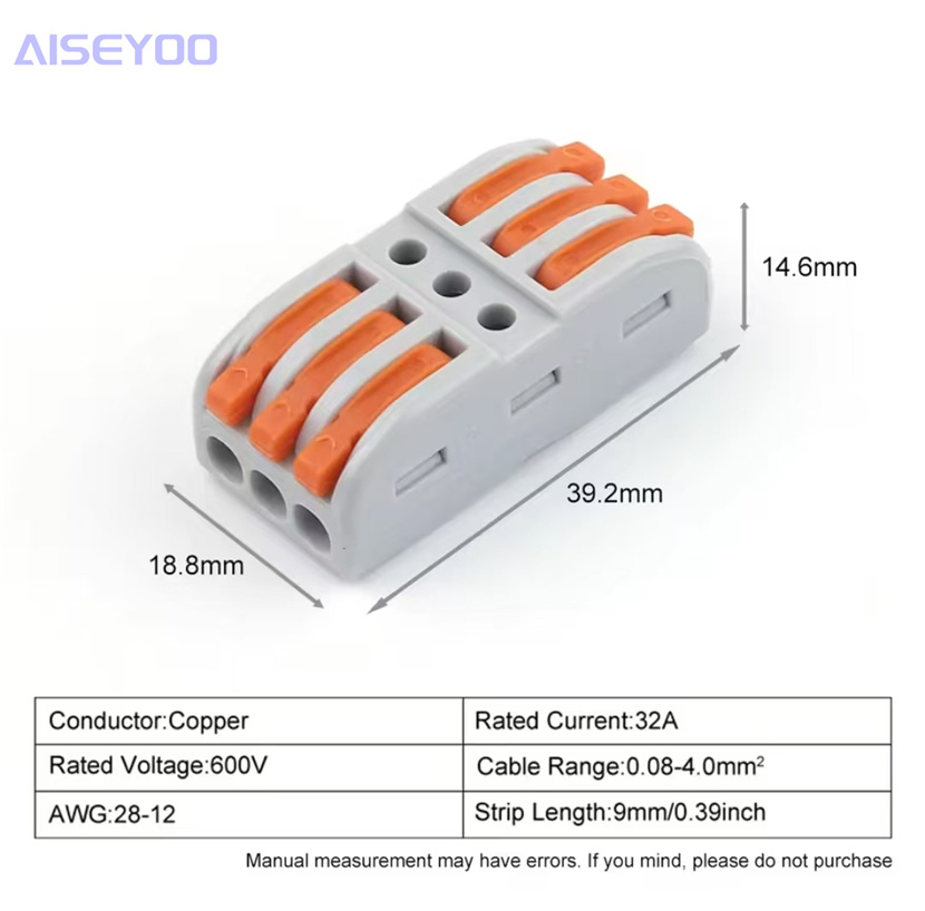 PCT quick-press type terminal block, quick-press type lamp 4-square 4-hole three-in and three-out color transparent electrical measurement hole pic 7