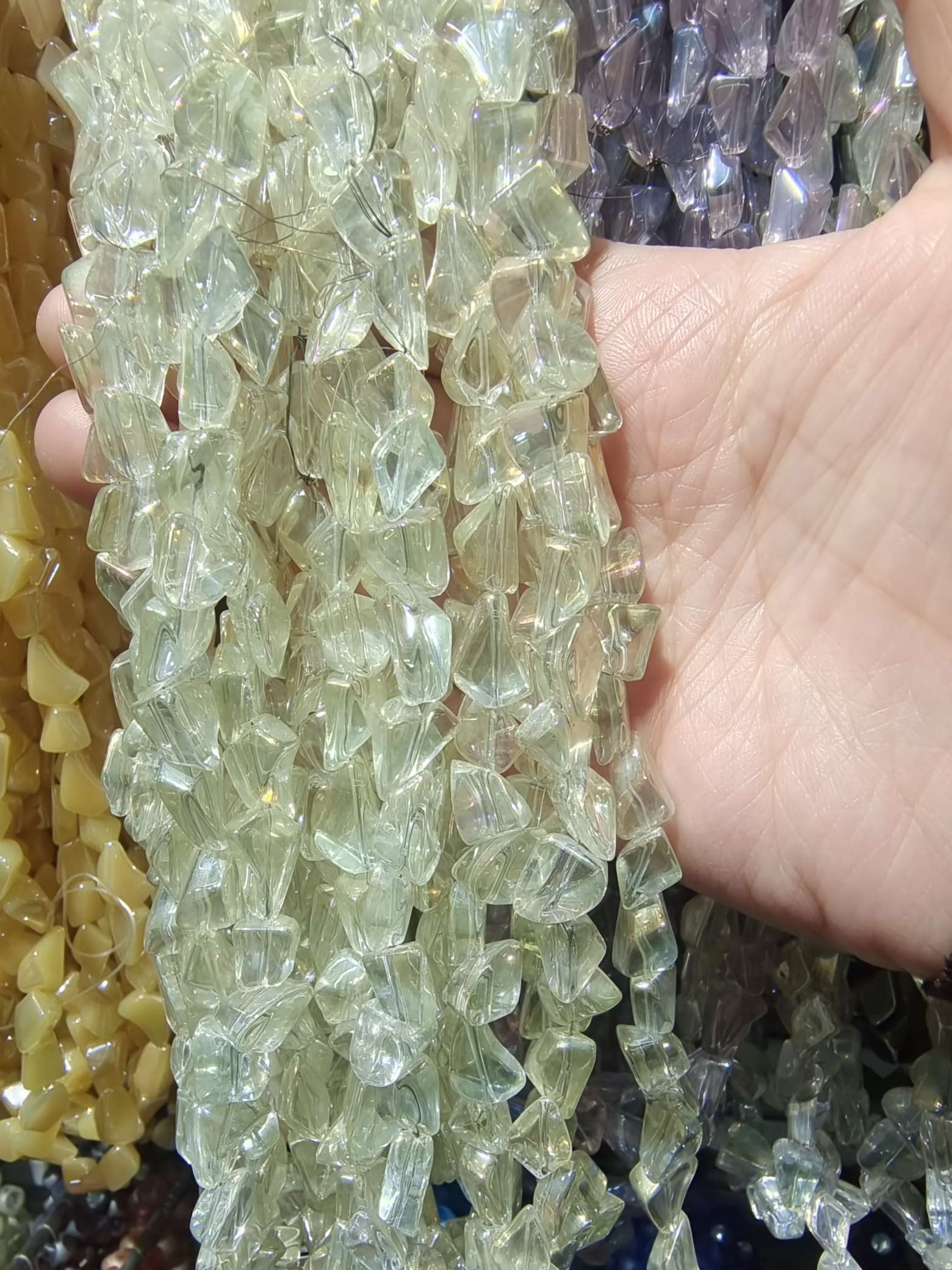 半成品饰品配件 散珠串珠 手串用品 猫眼珠子 塑料珠子 DIY手工珠子 手链手串珠子 手工饰品材料细节图
