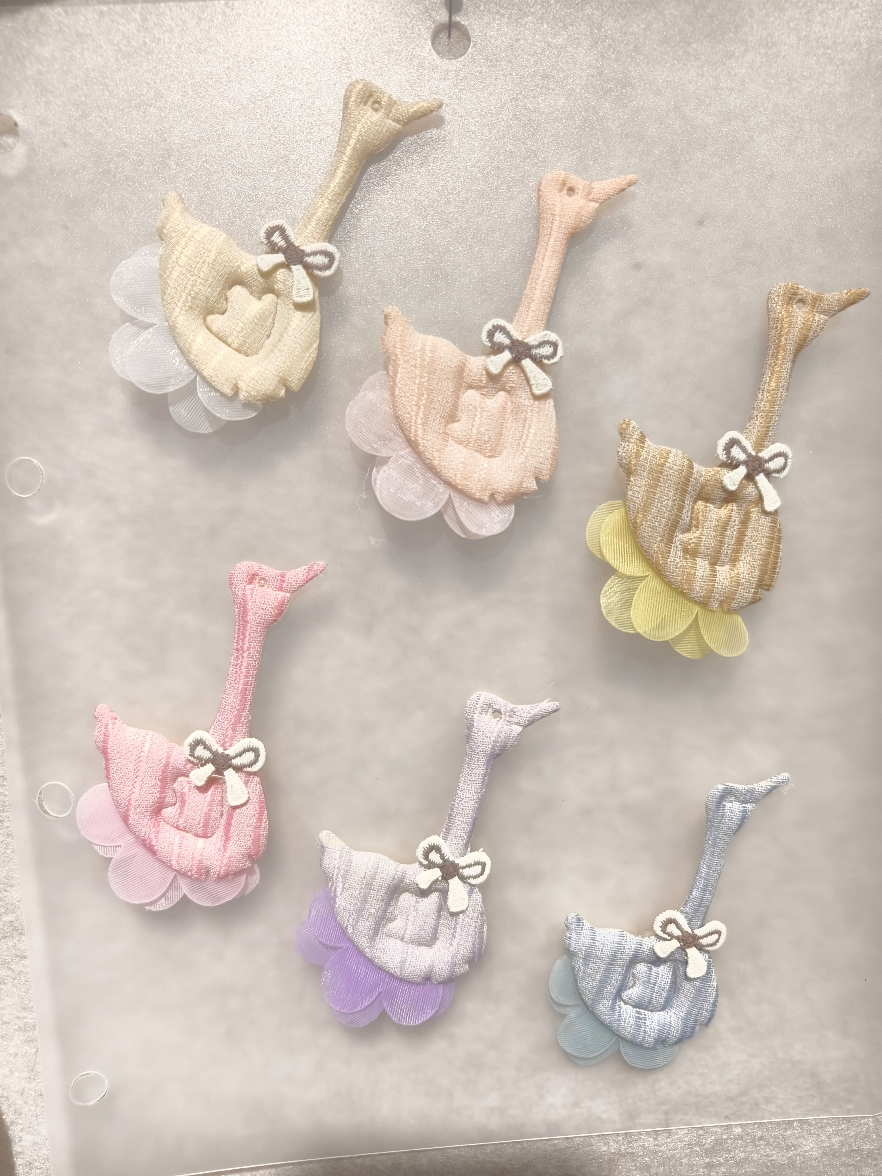 泉鑫辅料布艺DIY服饰帽子袜子配件设计手工饰品条纹小天鹅蝴蝶结丝带圆形新款棉纱布打结蝴蝶结清新饰品配件织带蝴蝶结辅料半成