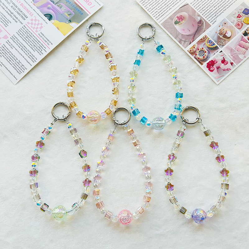 2025新款手机链挂件包包挂件汽车钥匙挂件串珠手链外贸内销客户洽谈定制工厂