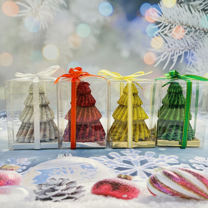 Regalo de navidad árbol de navidad velas en polvo de oro decoración de aromaterapia regalo de nochebuena acompañante regalo de mano regalo de navidad velas perfumadas velas de torta velas de cera perfumada cera de té perfumada velas de cera de soja perfumada Specification image