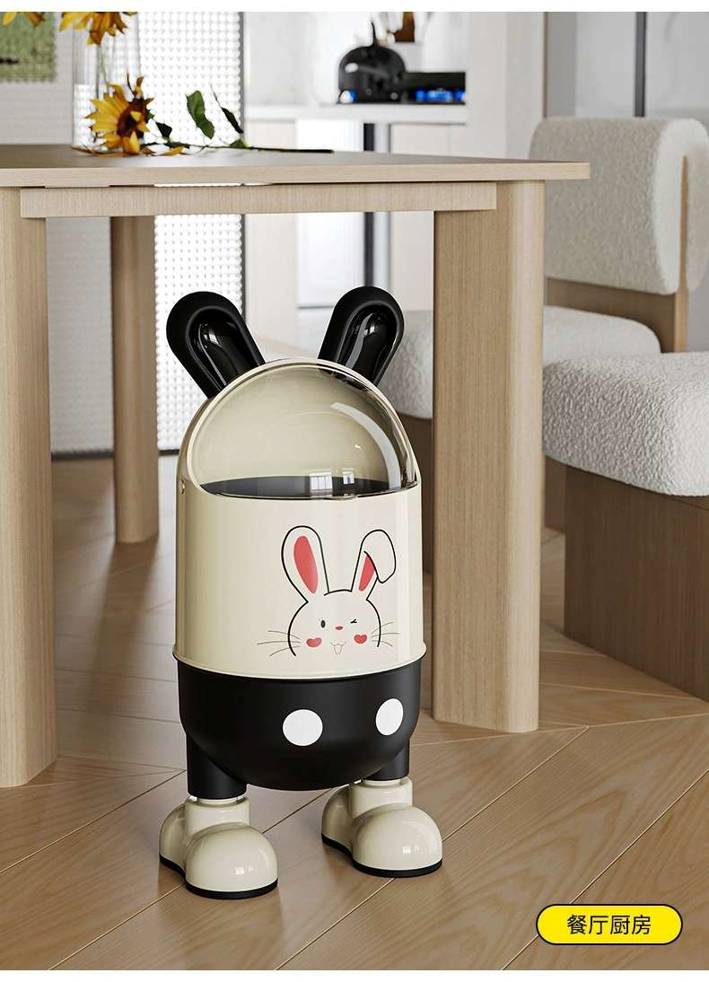 J01-7007-1-2 Creative cartoon flip can high appearance level garbage kitchen living room trumpet multi-functional undefined