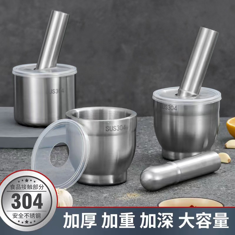 مفككة فولاذ غير قابل للصدأ، مفككة فولاذ مهكم، طاحونة ثوم يدوية Specification image