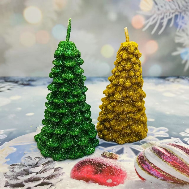 Gold powder Christmas gifts, Christmas tree candles, aromatherapy decorative items, Christmas Eve gifts, souvenirs, Christmas gifts, aromatherapy candles, candles, aromatherapy wax, small candles, aromatherapy soy wax, soy wax candles, aromatherapy candle pic 4