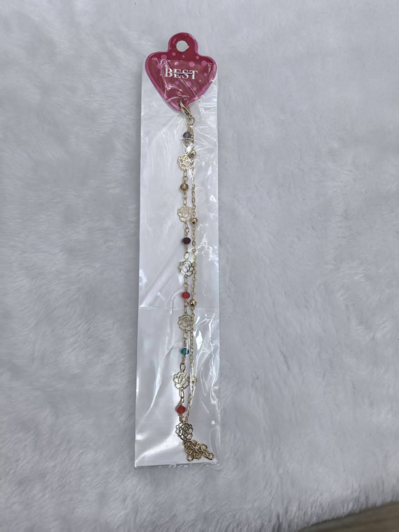 水晶公主风，名媛，手链，，不规则名媛款，手链五色线细节图