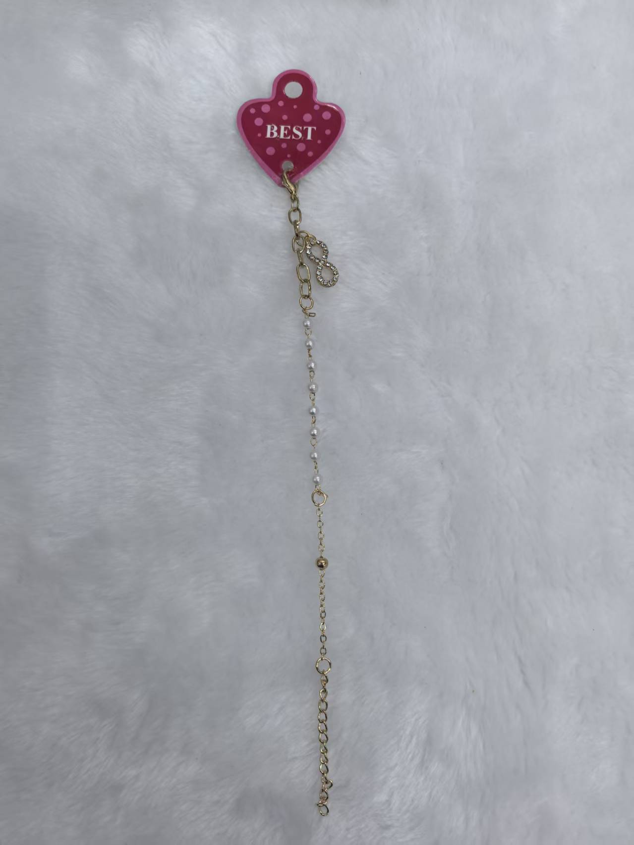 链条脚链，珍珠脚链 ，挂合金脚链细节图