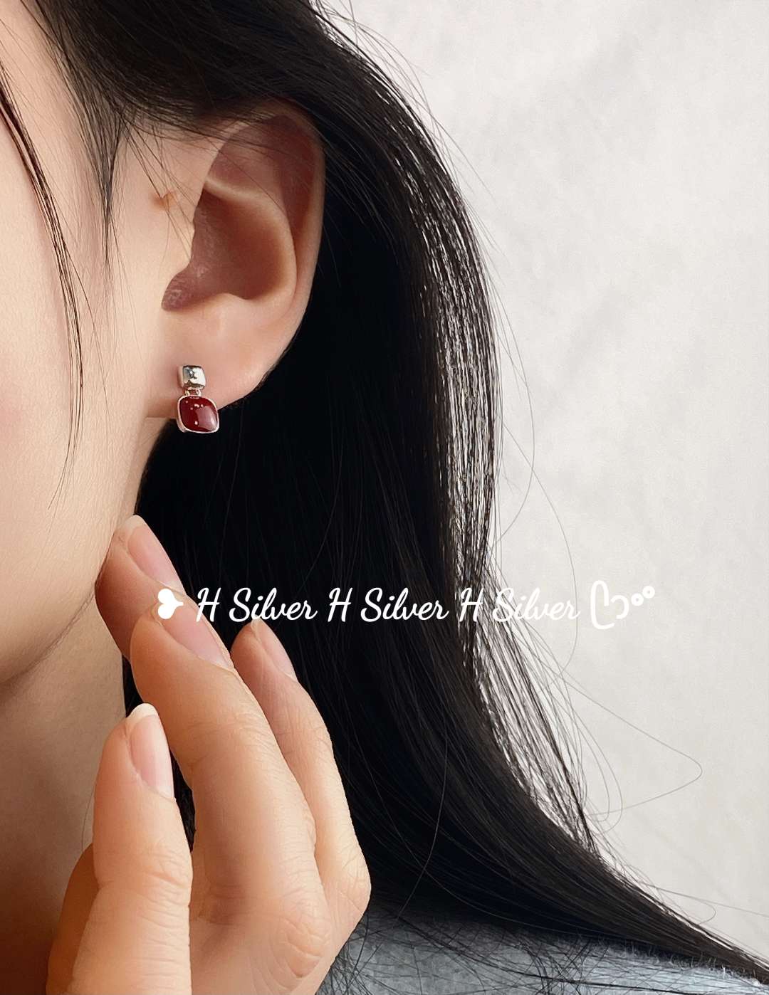 思兰银饰925银烤漆耳丁时尚百搭耳环轻奢高级感耳饰2025年爆款推荐法式耳丁详情图5