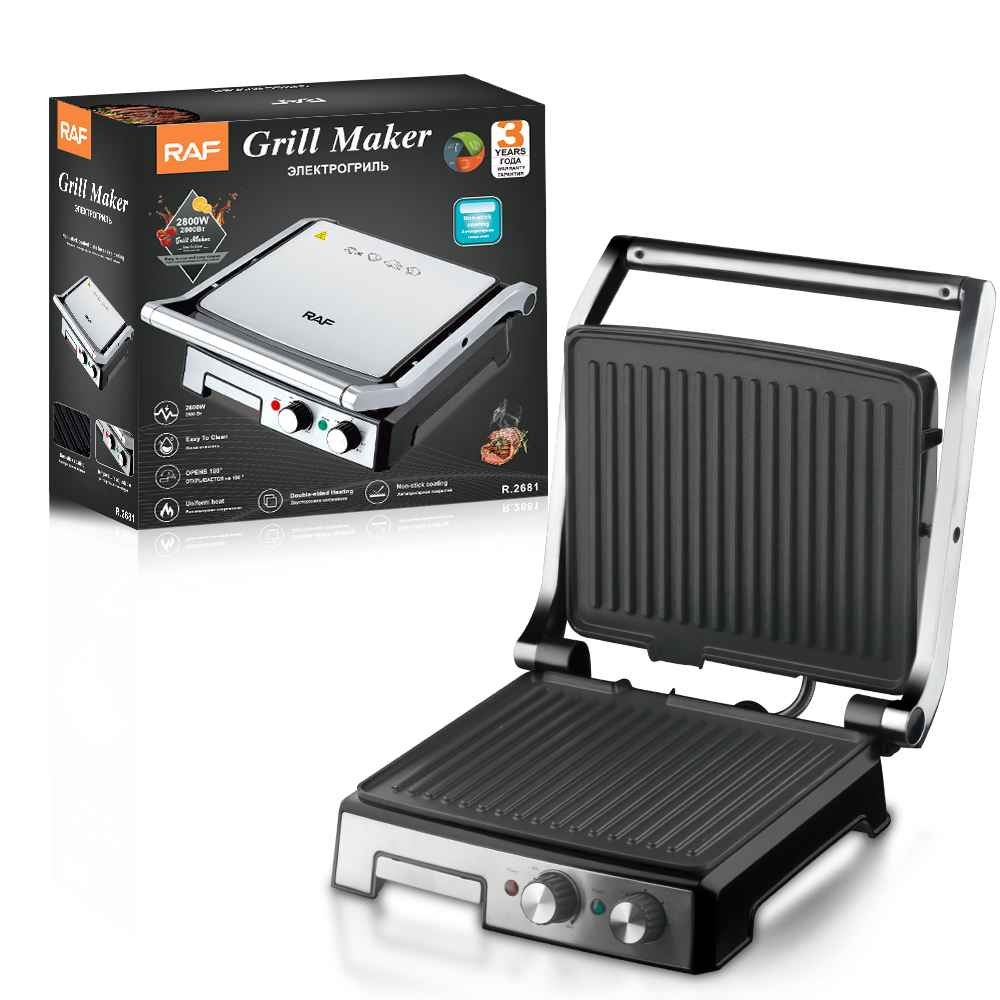 European standard household Panini sandwich maker, three-dimensional heating multi-functional steak maker R.2681