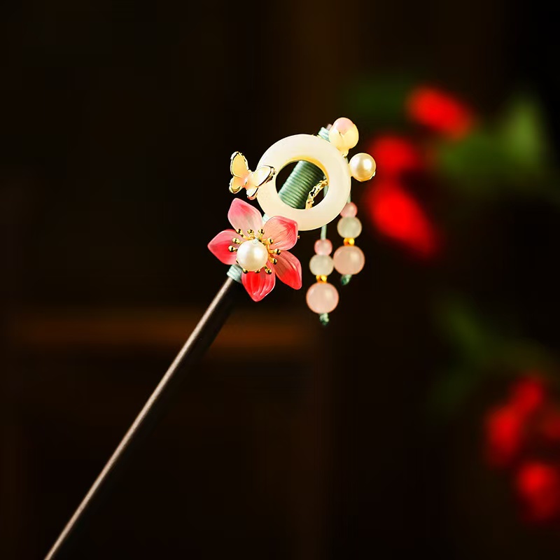 New Chinese-style ancient-style hairpins, high-end female hairpins, wooden hairpins, walking hairpins, outdoor hair cobs, jade hairpins, headwear, national trend series