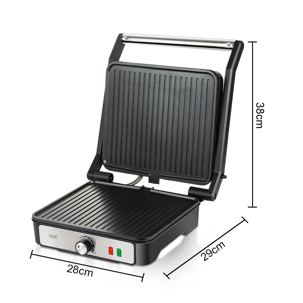 RAF European-standard cross-border household Panini machine, sandwich machine, breakfast machine, steak machine, barbecue pancake machine, hamburger machine Specification drawing