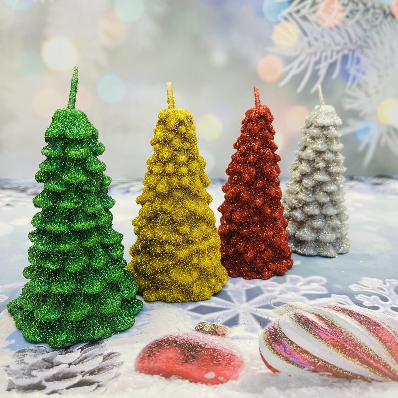 Gold powder Christmas gifts, Christmas tree candles, aromatherapy decorative items, Christmas Eve gifts, souvenirs, Christmas gifts, aromatherapy candles, candles, aromatherapy wax, small candles, aromatherapy soy wax, soy wax candles, aromatherapy candle Application Scenario
