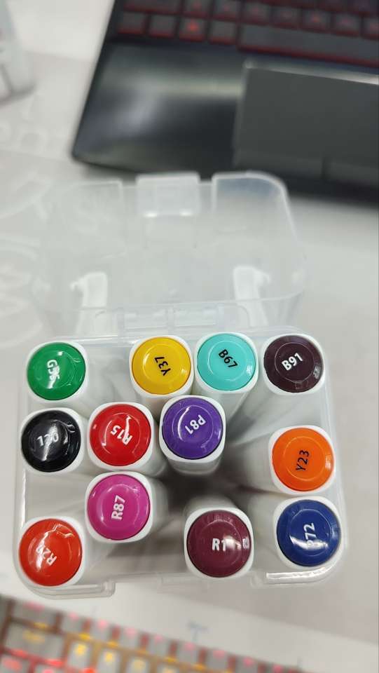 Giorgione Acrylic Marker Essential Office Cultural Writing Tool Double Line Outline Design Double Head Soft Pen Head High Quality Acrylic Ink Marker Item Picture
