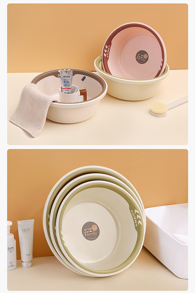 S118-811 new double color round basin thickened anti drop laundry wash basin Kitchen wash basin undefined