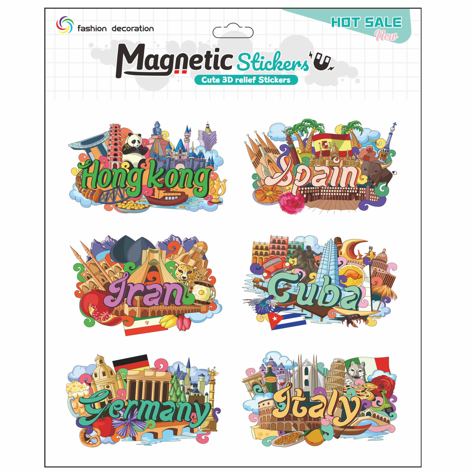 Magnetic soft rubber silicone, scenic area, fruits, food, refrigerator stickers, decorative handicrafts Application Scenario