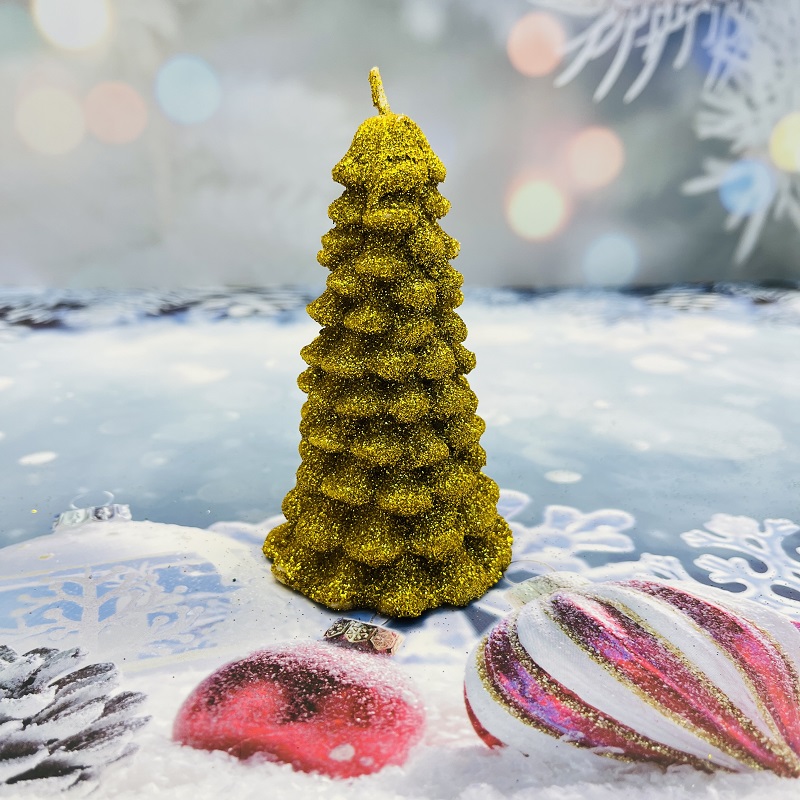 Christmas gifts: Christmas tree, gold powder candles, aromatherapy decorations, Christmas Eve gifts, souvenirs, Christmas gifts, aromatherapy candles, candles, cake candles, aromatherapy wax, aromatherapy tea wax, small candles, aromatherapy soybean wax, soybean wax candles Specification image