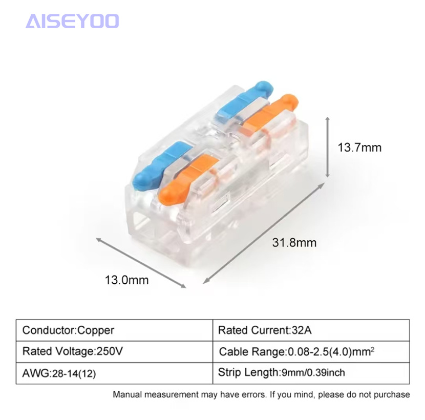 快速导线连接器通用紧凑型2/3针拼接推入式接线 快速接线端子d2-2/3 d3-2/3二位多功能电工电线连接器 4详情9