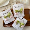 New Spring 2025 Sweet cherry ribbon bow, cute girl duckbill clip, side bangs clip hair accessory for girls Application Scenario