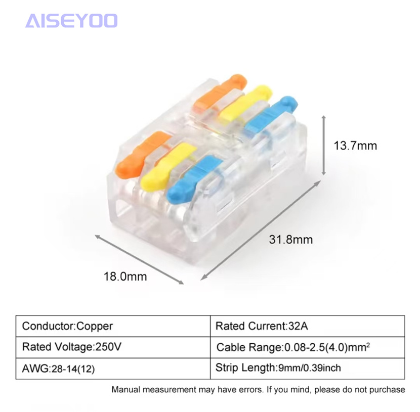 快速导线连接器通用紧凑型2/3针拼接推入式接线 快速接线端子d2-2/3 d3-2/3二位多功能电工电线连接器 4详情13
