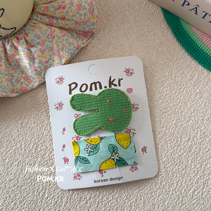 New Spring/Summer 2025 style: Sweet cherry ribbon bow, cute girl, duckbill clip, side bangs clip, cute hair accessory for girls pic 9