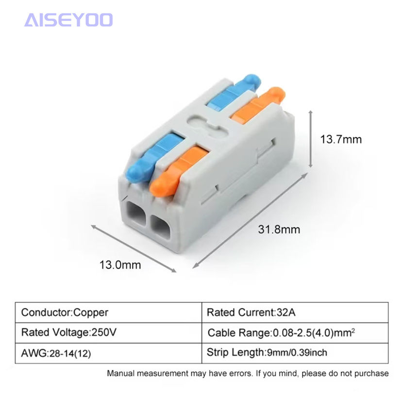 快速导线连接器通用紧凑型2/3针拼接推入式接线 快速接线端子d2-2/3 d3-2/3二位多功能电工电线连接器 4详情7