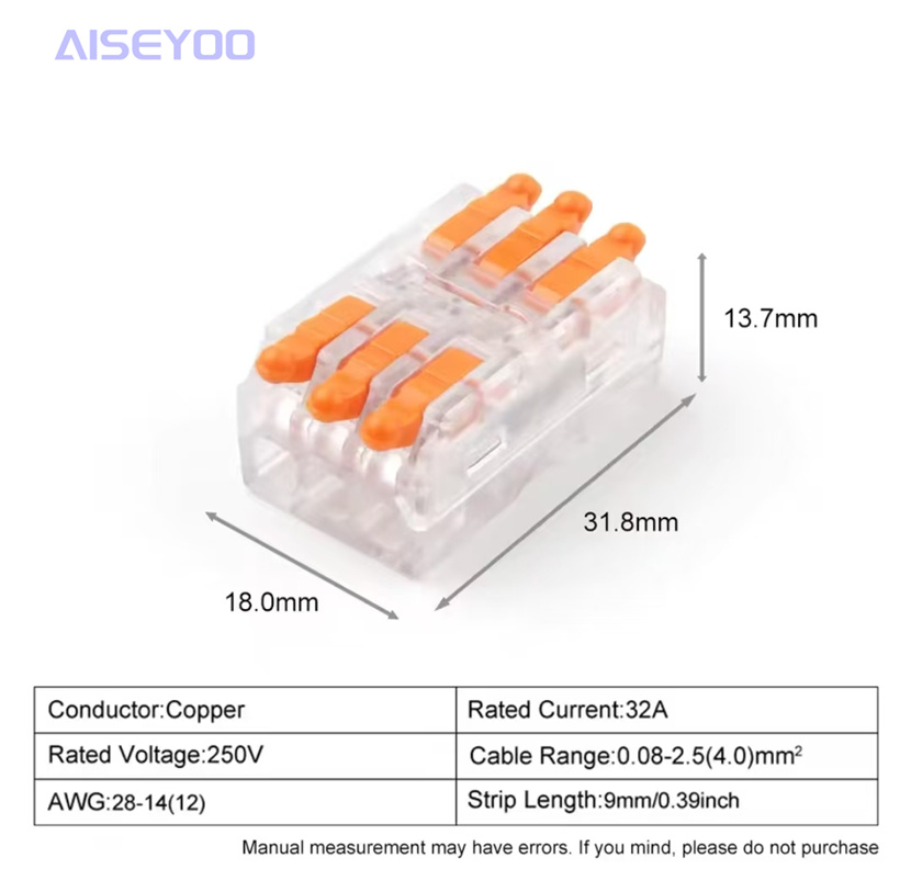 快速导线连接器通用紧凑型2/3针拼接推入式接线 快速接线端子d2-2/3 d3-2/3二位多功能电工电线连接器 4详情12
