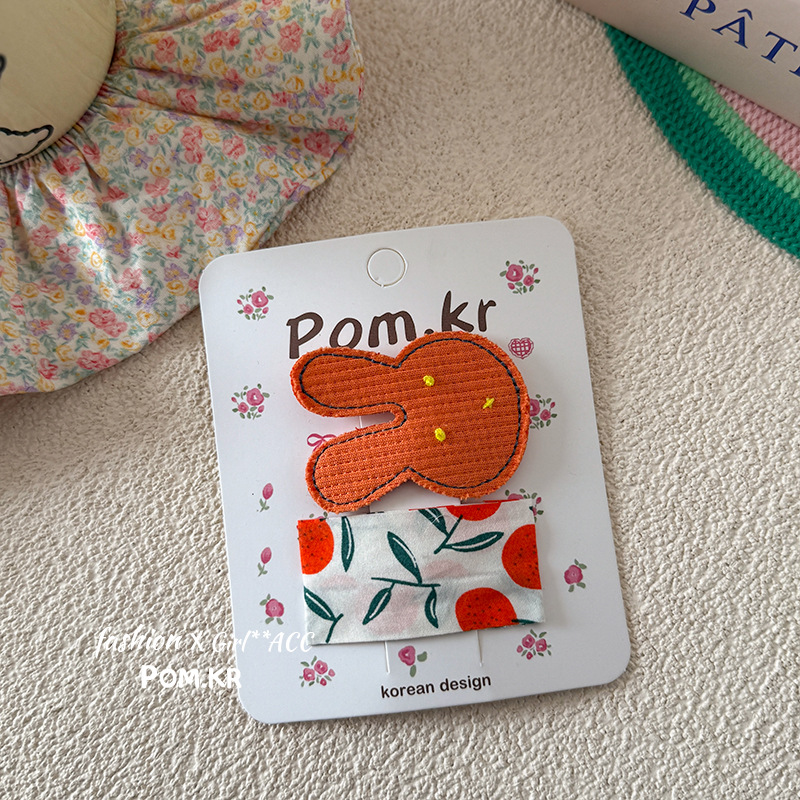 New Spring/Summer 2025 style: Sweet cherry ribbon bow, cute girl, duckbill clip, side bangs clip, cute hair accessory for girls pic 6