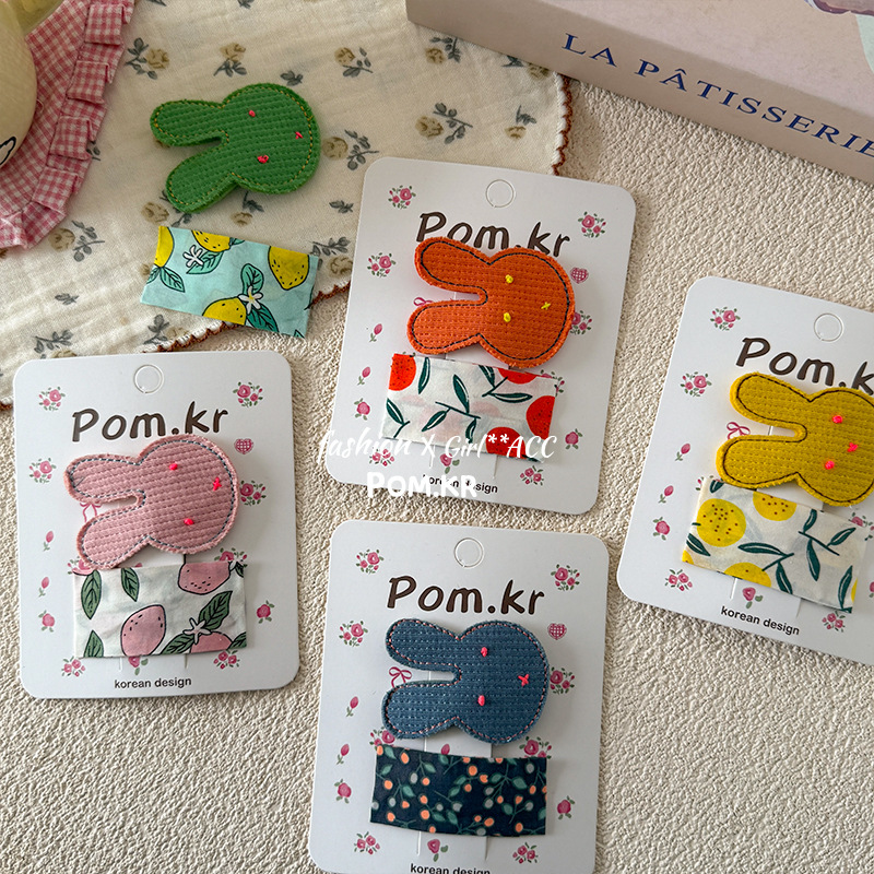 New Spring/Summer 2025 style: Sweet cherry ribbon bow, cute girl, duckbill clip, side bangs clip, cute hair accessory for girls pic 4