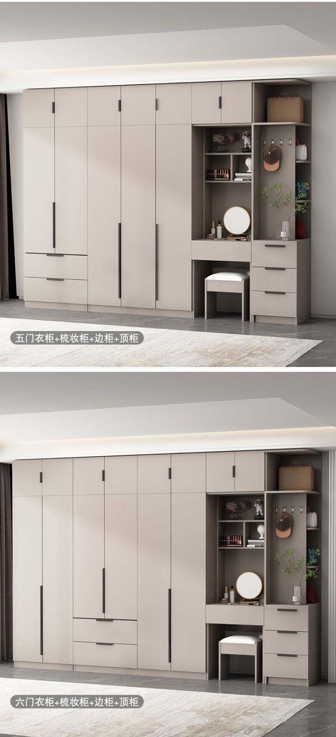 简易衣柜现代简约实木主卧衣柜储物柜子出租屋经济型推拉门大衣橱详情15