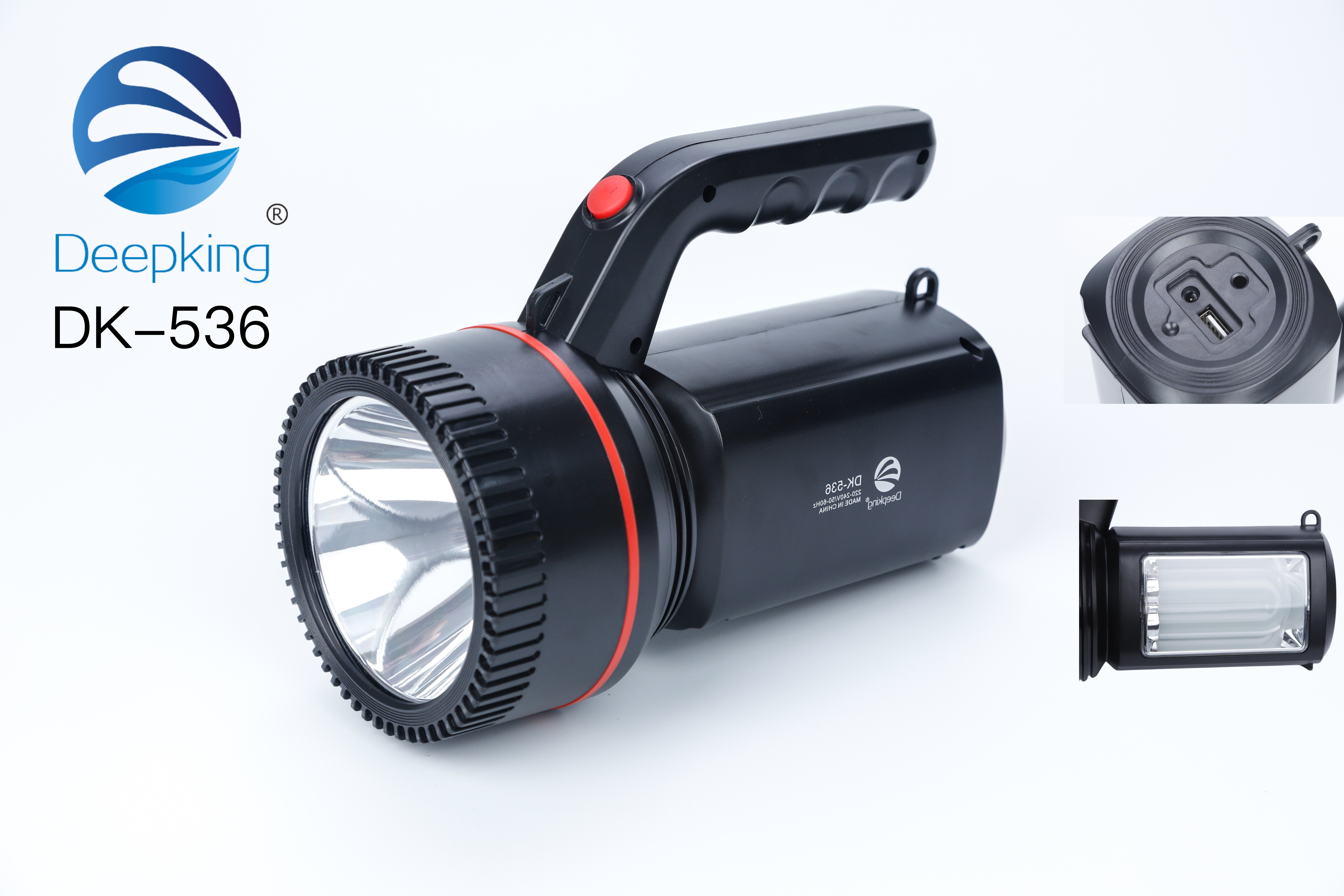 DeepKing Cross-border DK-536 High-intensity flashlight, home rechargeable Ultra-bright Outdoor multi-functional long-range xenon portable searchlight