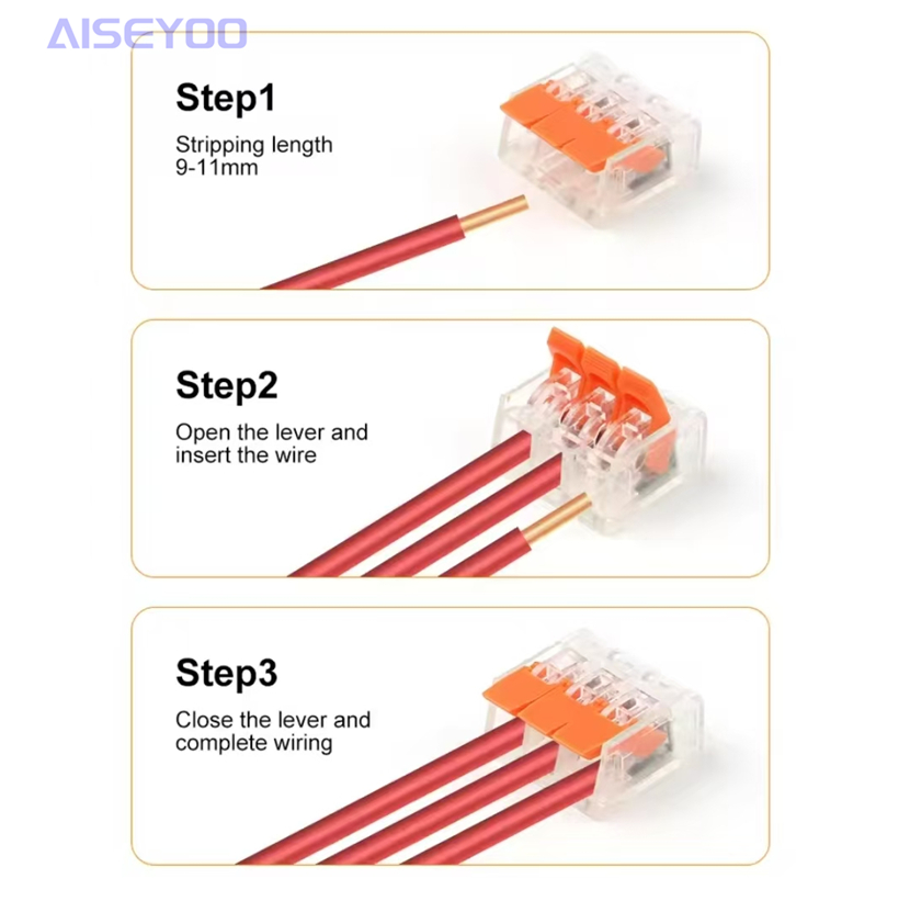 PCT quick terminal block, insertable transformer wire connector, crimping light tube connector, universal lighting fixture connector, soft and hard wire wire connector, press-type docking, quick splitter, quick terminal block pic 5