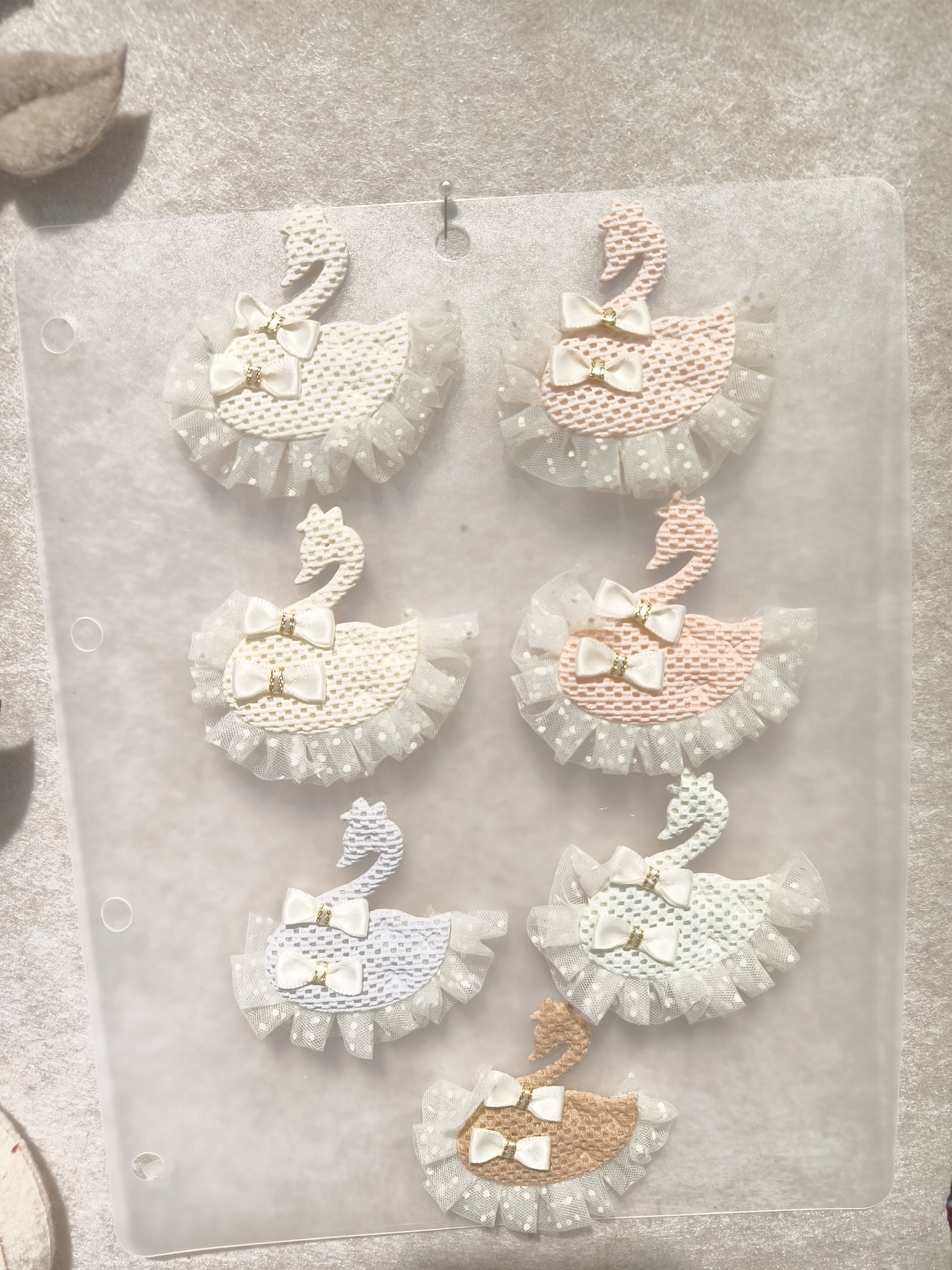 Quanxin Accessories Fabrics DIY clothing hat socks glove accessories design handmade accessories strip swan accessories New cotton gauze fresh accessories ribbon bow accessories half Item Picture