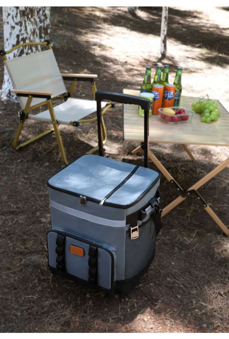 现货批发拉杆保温包车载冷藏箱户外大容量野餐包便携式外卖保温箱细节图