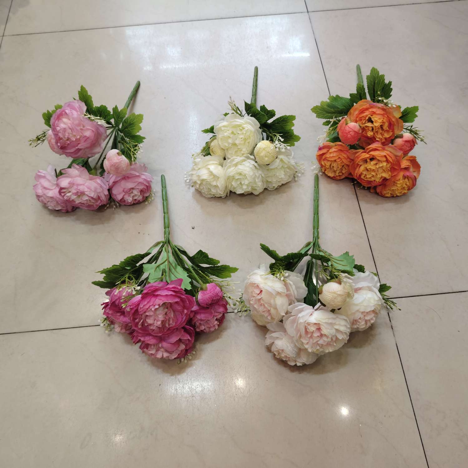 手作绢花艺术品 清明假花装饰 仿真花束家饰 节日情人节礼物 工艺花仿真花饰美观耐用仿真花束仿真花束仿真花束