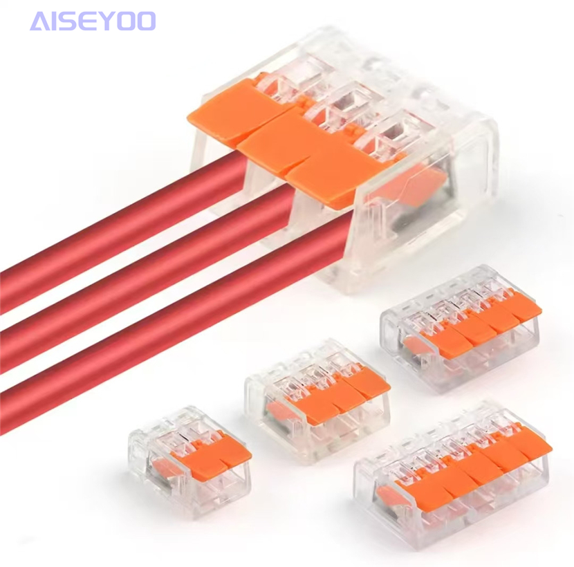 PCT quick terminal block, insertable transformer wire connector, crimping light tube connector, universal lighting fixture connector, soft and hard wire wire connector, press-type docking, quick splitter, quick terminal block Item Picture
