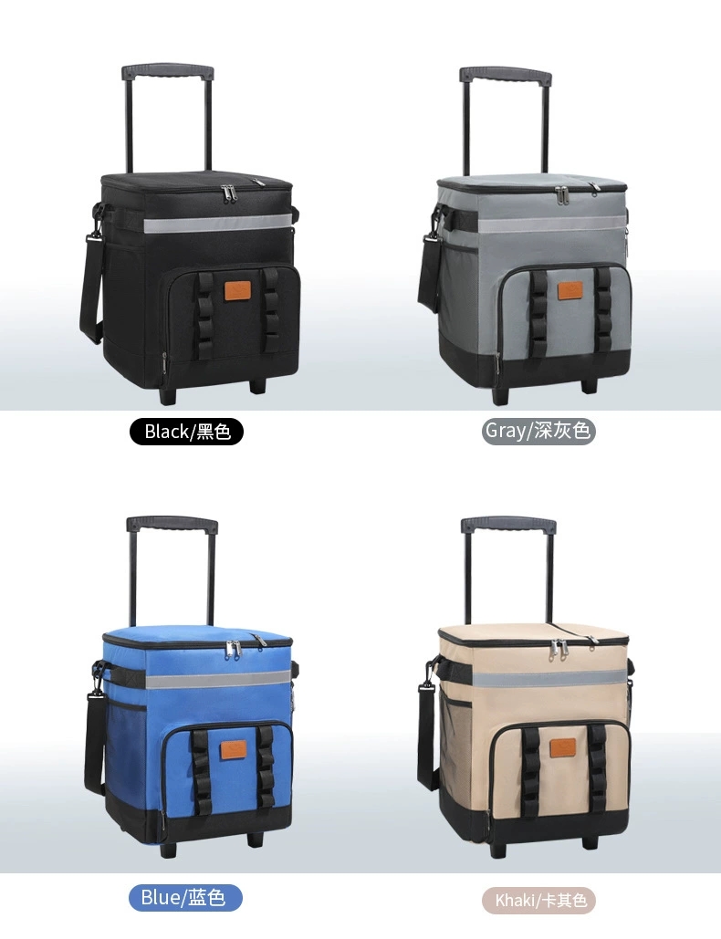 现货批发拉杆保温包车载冷藏箱户外大容量野餐包便携式外卖保温箱详情图13