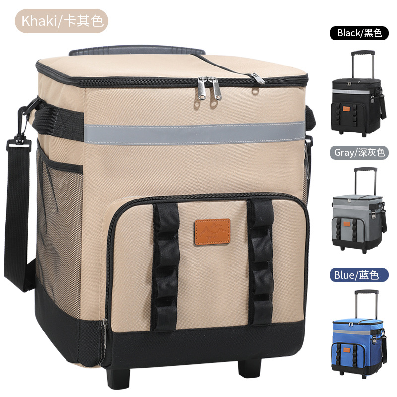 现货批发拉杆保温包车载冷藏箱户外大容量野餐包便携式外卖保温箱详情图20
