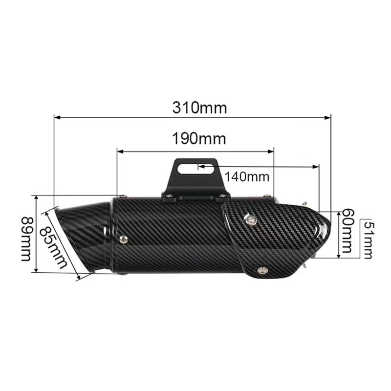 Suitable for motorcycle sports car Kawasaki ZX10R6RZ900FZ1 SC general exhaust pipe silencer tail throat details Picture