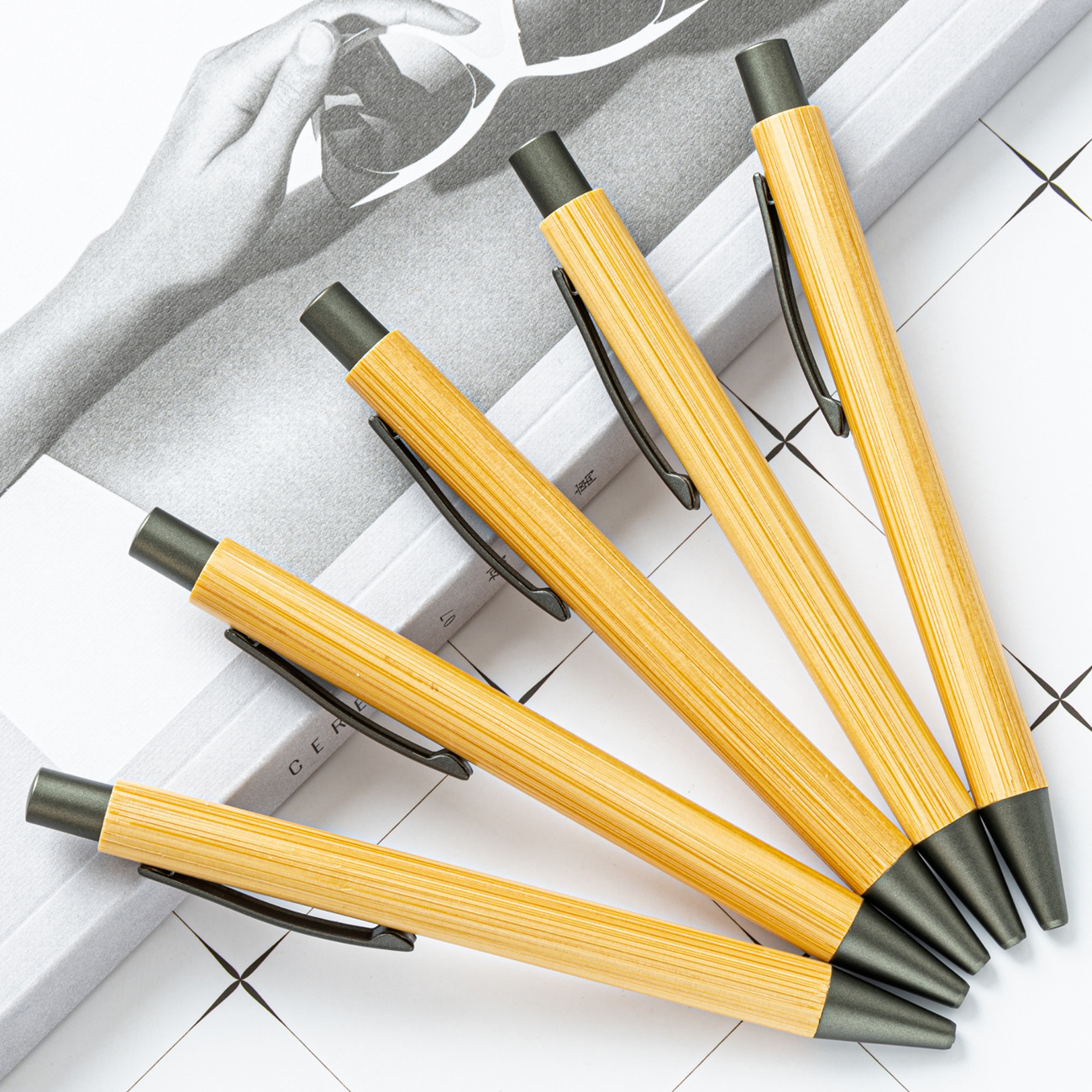 Ballpoint pen Bamboo pen Environmental pen can print logo ballpoint pen bamboo pen
