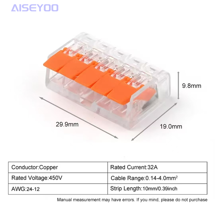 PCT quick terminal block, insertable transformer wire connector, crimping light tube connector, universal lighting fixture connector, soft and hard wire wire connector, press-type docking, quick splitter, quick terminal block pic 10