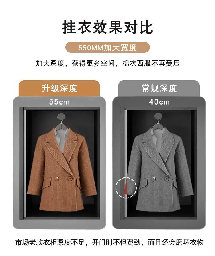 简易衣柜现代简约实木主卧衣柜储物柜子出租屋经济型推拉门大衣橱详情5