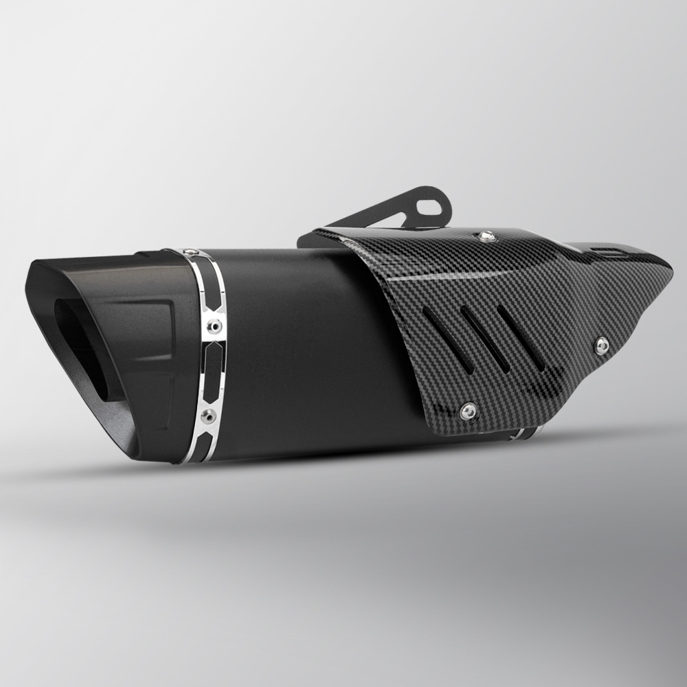 Z900 R3 MT07 K11 General purpose muffler tail throat is applied to the inclined triangle tail section of general purpose motorcycle exhaust pipe Application Scenario
